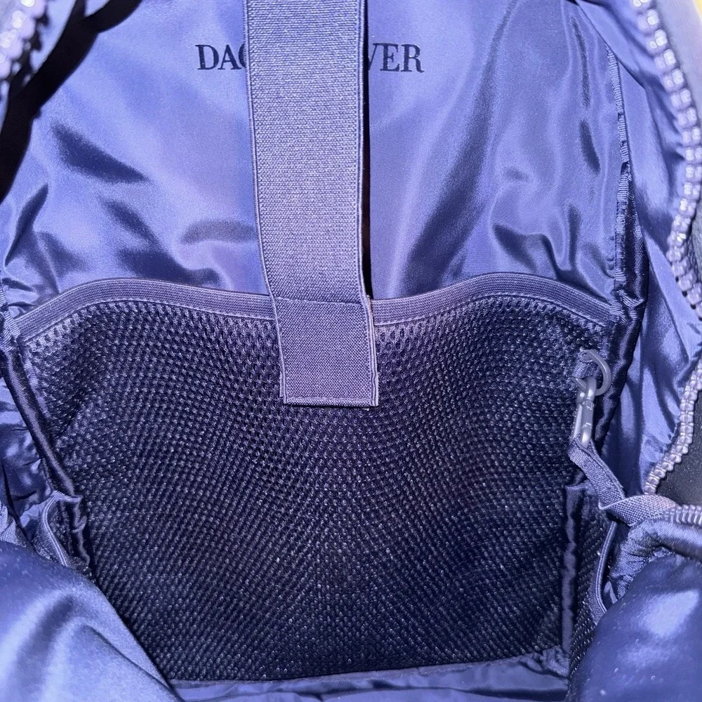 DAGNE DOVER Dakota Neoprene Backpack Diaper Bag Navy Blue 2 Pouches Dust Bag EUC